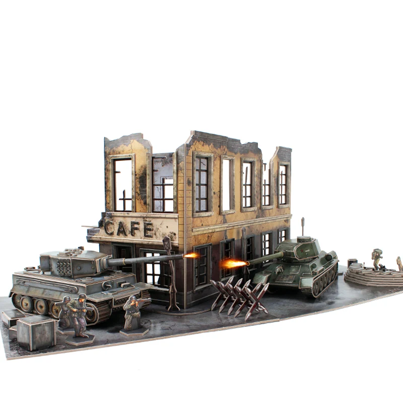 DIY 3d сложная Военная ветряная головоломка модель бумаги обучающая и развивающая