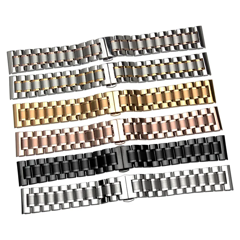 

Stainless steel bracelet solid metal watchband general watch strap 14 15 16 17 18 19 20 21 22 23 24mm wristwatches band hook