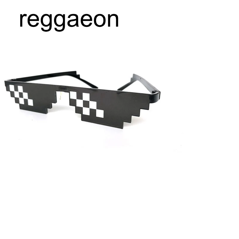 

reggaeon 2018 Glasses 8 Bit MLG Pixelated Sunglasses Men Women Brand Thug Life Party Eyeglasses Mosaic Vintage Eyewear uv400