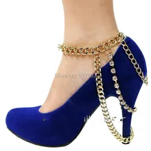 Стиль по-211 Для женщин любили золото или серебро три слоя цепи лодыжки цепь ювелирных изделий