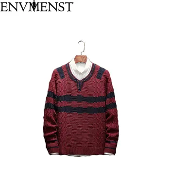 

New Designer Mens Thickening Autumn And Winter O-neck Knitted Pull Men Jumper Sweaters Turtleneck Male Sweater Pullover