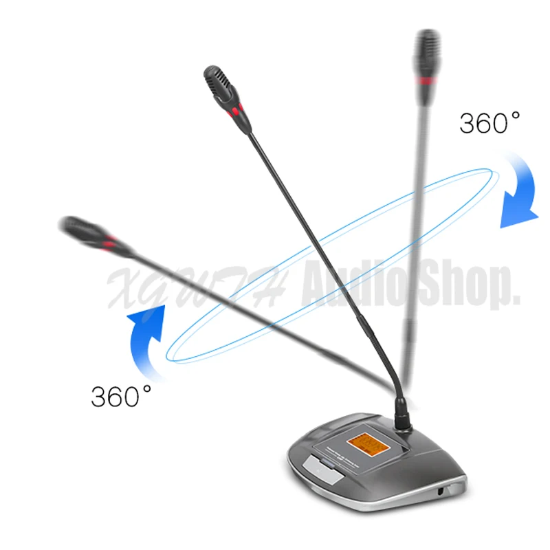8x100 قناة لاسلكية نظام مكبر صوت للمؤتمرات 8 معقوفة سطح المكتب ميكروفون ل اجتماع UHF الرقمية قابل للتعديل تردد 8x100 قناة لاسلكية نظام مكبر صوت للمؤتمرات 8 معقوفة سطح المكتب ميكروفون ل اجتماع UHF الرقمية قابل للتعديل تردد