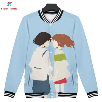 

2019 New Spirited Away 3D printing fashion Casual Baseball Jacket Women and men Warm and comfortable Hot Sales kpops Jacket