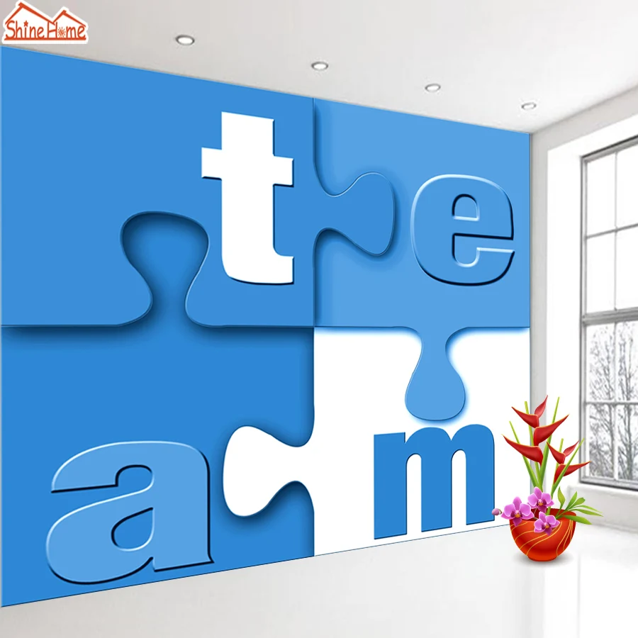 Shinehometeam Letter Blocks Wallpapers 3d Kids Room Wallpaper For