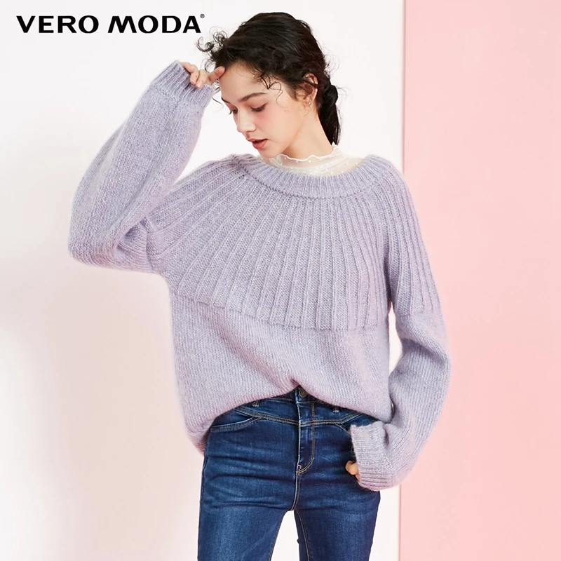 Vero Moda 2019 new 30% wool openwork lace up sleeve