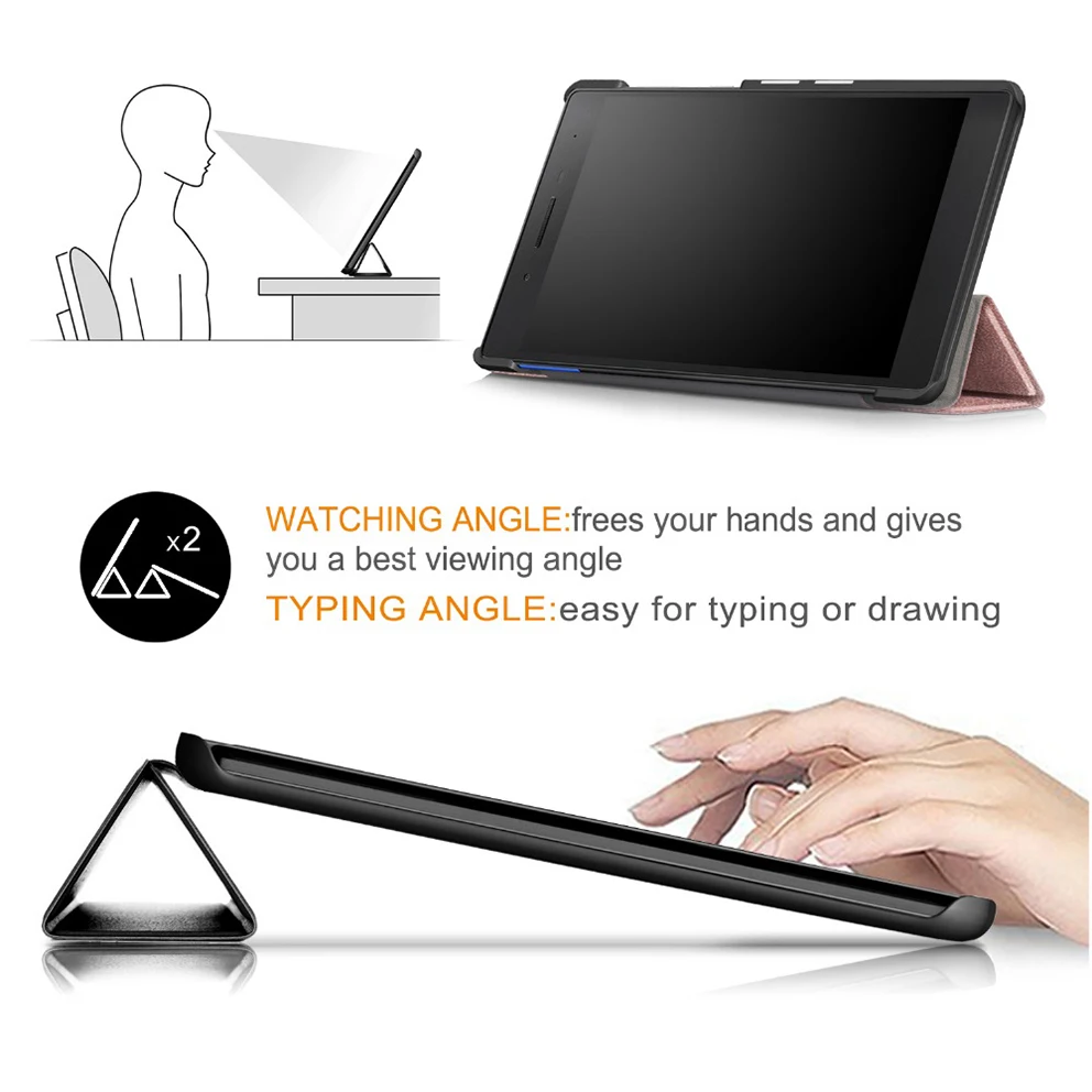 Stand Magnetic Trifold Cover Case For Lenovo Tab 7 Essential TB-7304F TB-7304N TB-7304X Cover For Lenovo Tab4 7 Essential Case Stand Magnetic Trifold Cover Case For Lenovo Tab 7 Essential TB-7304F TB-7304N TB-7304X Cover For Lenovo Tab4 7 Essential Case