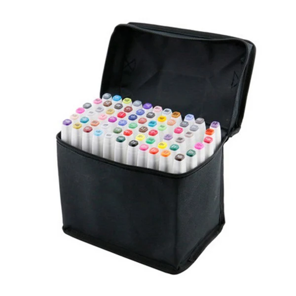 

Touchfive 168 colors Double Headed Art copic markers set designers art marker pen Alcohol paint marker pen (5S, White pole)