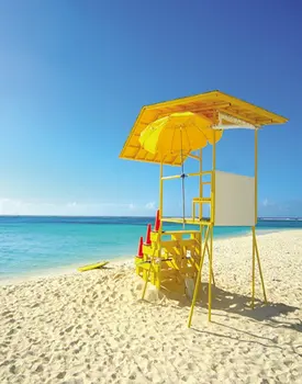 

Landscape Sea Beach Parasol Photography Backdrops Photo Props Studio Background 5x7ft