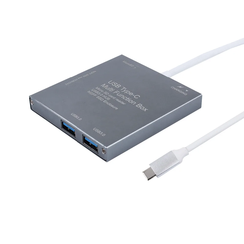  Neue Art-c mobile festplatte box usb3.0 Hub reader PD lade funktion ngff SSD drive speed bei 10 Gbp