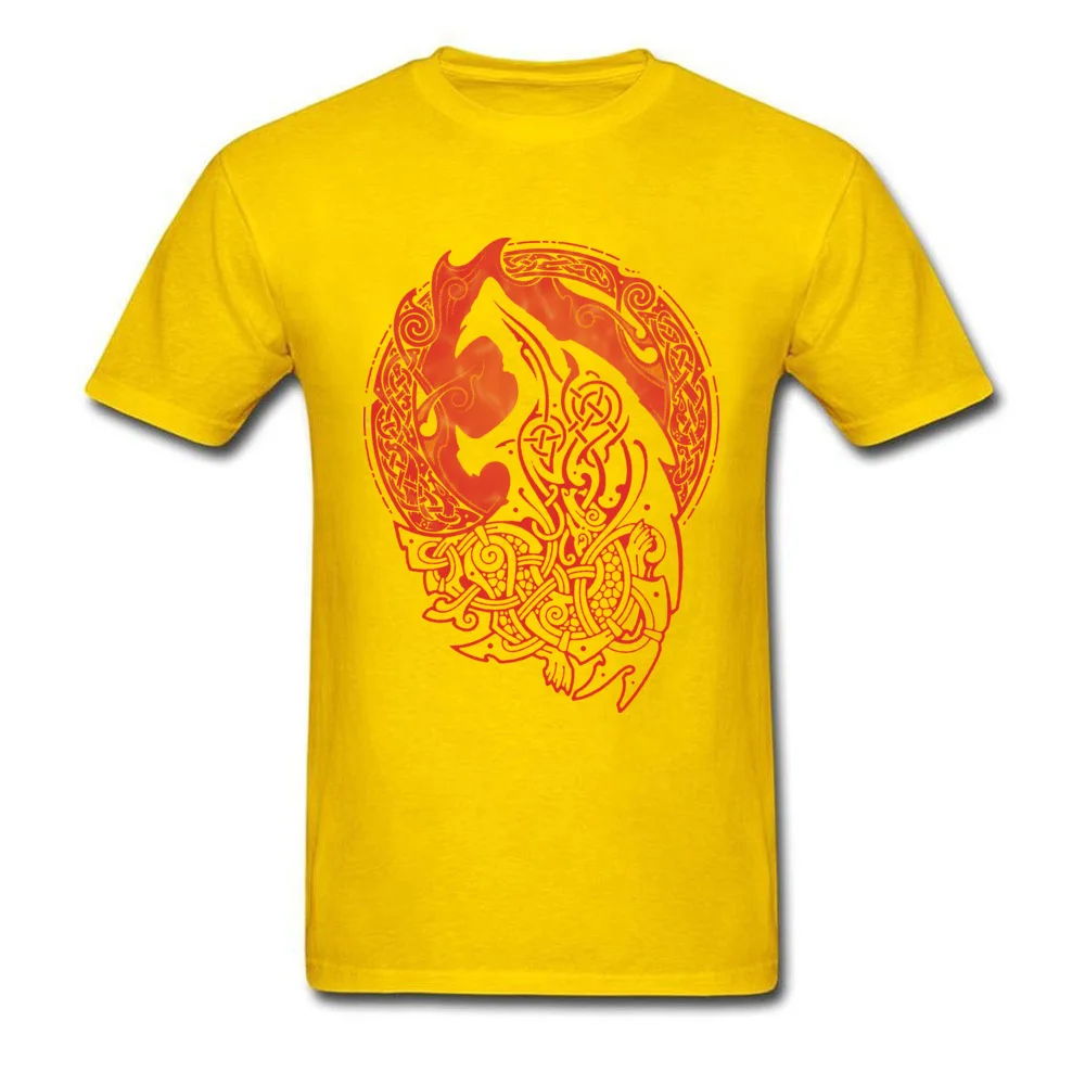 Printed On Short Sleeve Tops Shirt Thanksgiving Day Family Round Collar 100% Cotton Fabric T Shirt Men's T-Shirt FENRIR FENRIR yellow