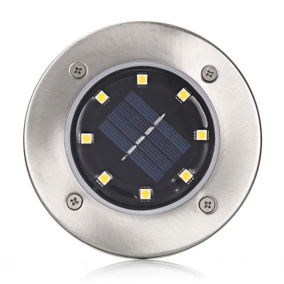 

4PCS 8 LEDs Solar Powered IP65 Waterproof Ground Lamp for Outdoor Fence Garden
