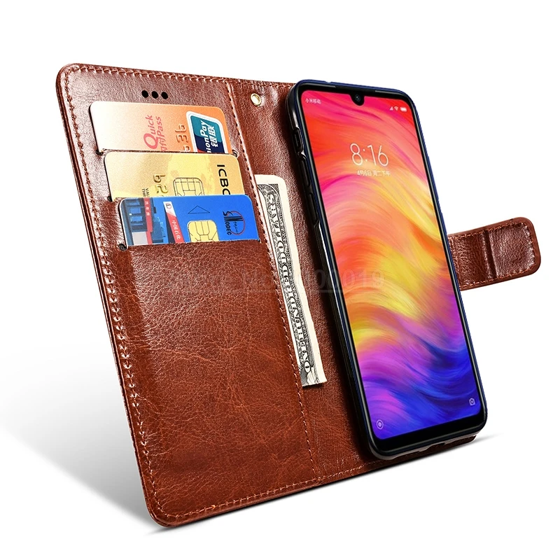 حالة Xiaomi Redmi 7 حالة Redmi 7 حالة فليب محفظة من جلد pu الغطاء الخلفي حقيبة لهاتف Xiaomi Redmi 7 Redmi7 ملاحظة 7 Note7