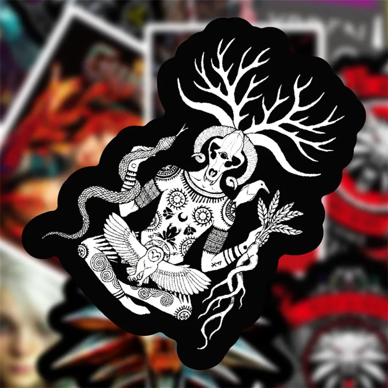 50PCS New Witcher Game Stickers Sets Anime Sticker Lot For Laptop Bicycle Phone Guitarl Cartoon Stickers Pack