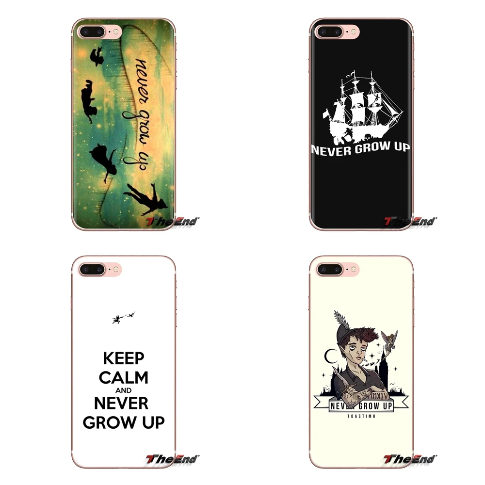 

For Samsung Galaxy J1 J2 J3 J4 J5 J6 J7 J8 Plus 2018 Prime 2015 2016 2017 Peter Pan Never Grow Up Art Soft Transparent Skin Case