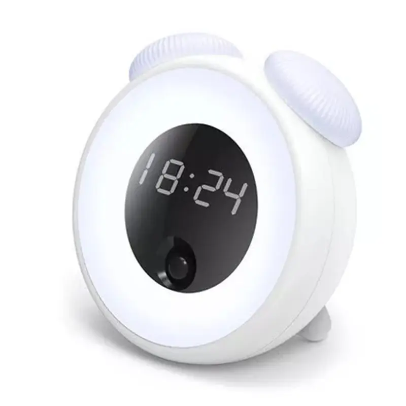 

Usb Multifunction Intelligent Sensor Mushroom Shaped LED Night Light Bedside Lamp With Digital Alarm Clock Gift For Children