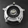 Filtre à air chromé pour moto pour Harley Sportster 883 1200 XL XR Iron Superlow 48 72 Touring Road King Electra Glide Road Glide Street Glide Dyna Fatboy FXDLS FLSTNSE Softail ► Photo 2/6