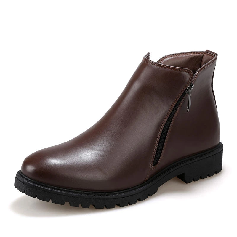 

LettBao Fashion Leather Shoes Men Winter Boots Men Low Ankle Martin Boots Men's Work&safety Boot Zapatos De Hombre