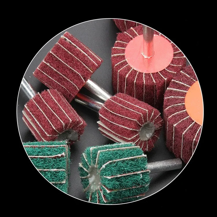 NEW 10ps 6mm Shank 1" MINI Non woven Combi Abrasive Polishing brushed