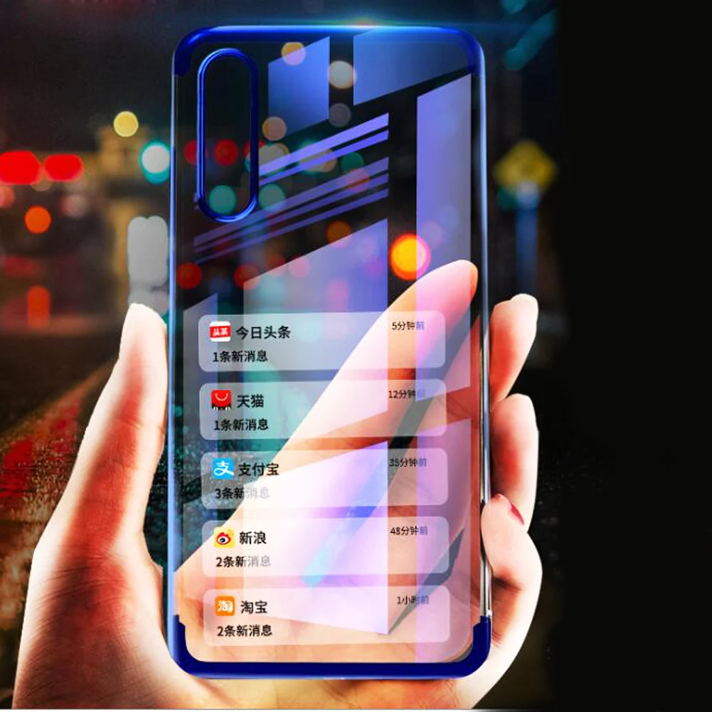 

Mayround for Huawei P20/P20 Pro Lite Mate 10 Pro Silicone Case Hybrid Clear Crystal 3D Plating Glossy Transparent Cover Capa