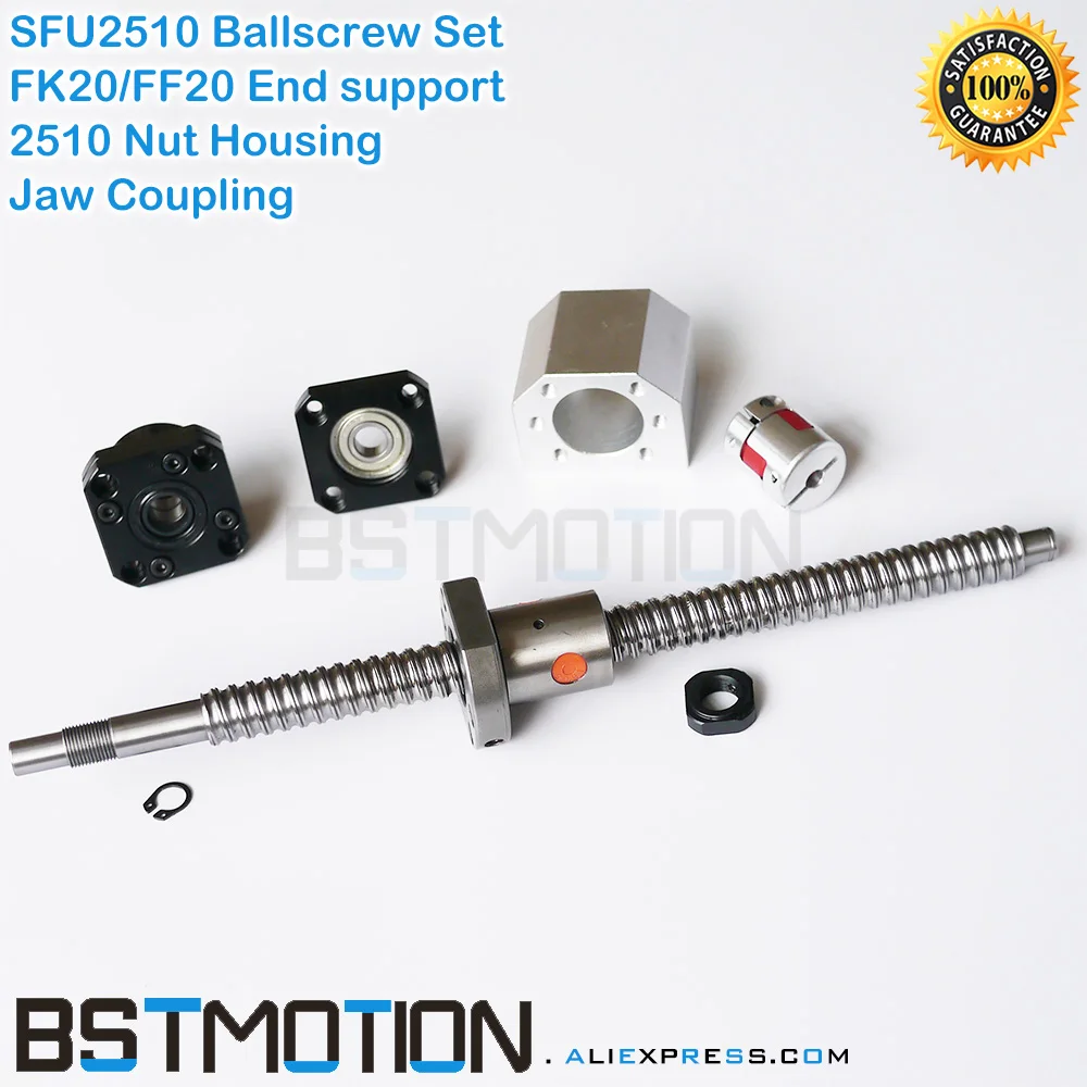 SFU2510 ролик шариковый винт 300 400 500 600 700 800 900 1000 мм 1100 1200 1500 + Ballnut 2510 шариковая гайка