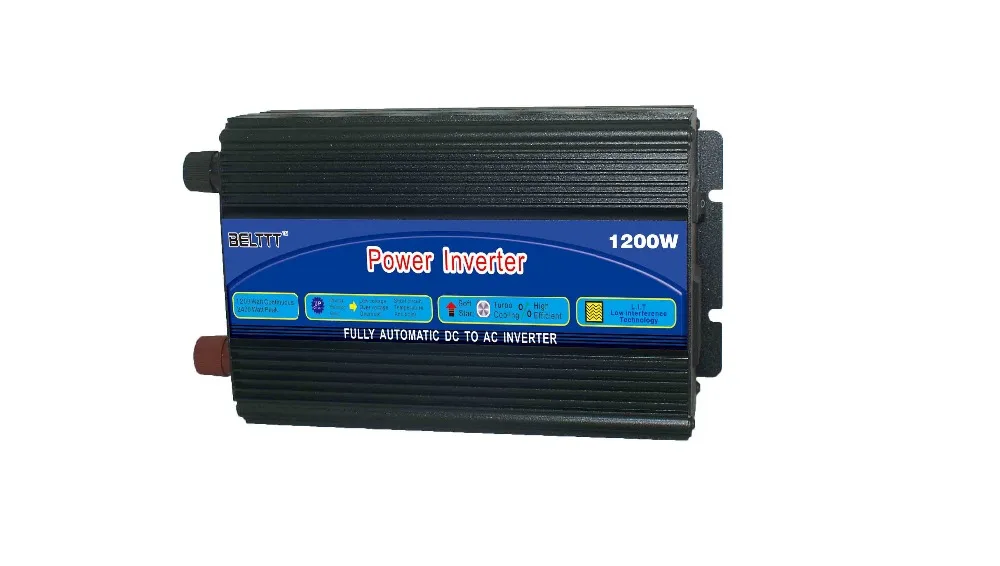 DC12V к AC220v 1200 Вт модифицированный синусоидальный инвертор с большим
