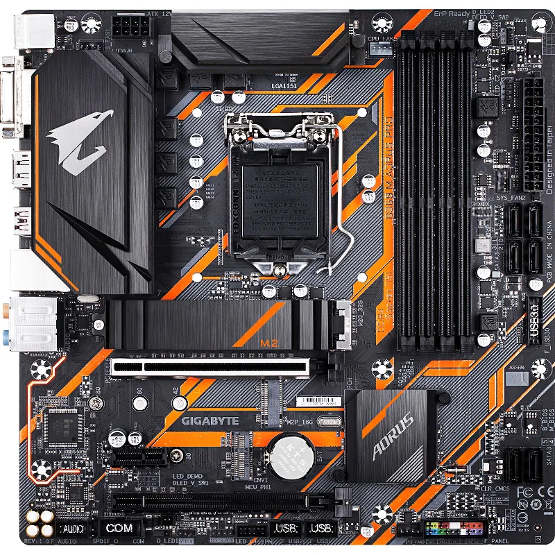 

New desktop motherboard Gigabyte B360M Aorus PRO original motherboard LGA 1151 DDR4 DVI VGA HDMI B360 E-sports game computer