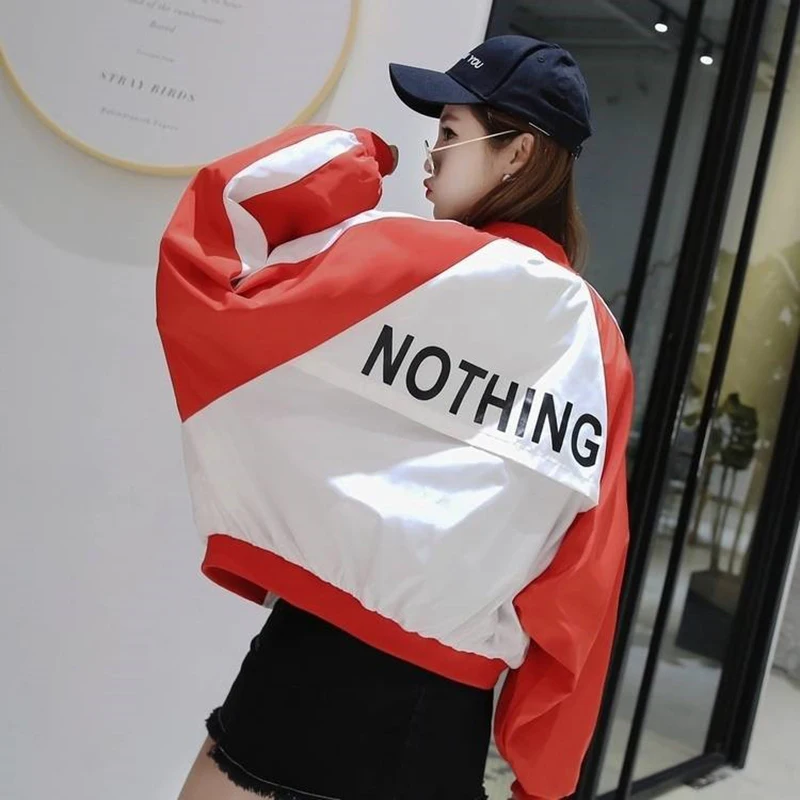 Jackets Women Students Streetwear Korean Style New Loose Print Harajuku Thin All-match High Quality Womens Clothing Chic Casual