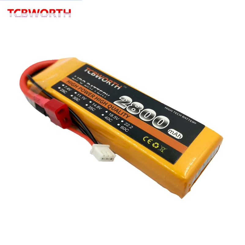 2S RC Lipo Батарея 7,4 v 1100 1800 2800 3800 4200 5200 мА/ч, 25C 35C для RC игрушки самолет вертолет Дрон автомобиля 7,4 V Батарея LiPo AKKU