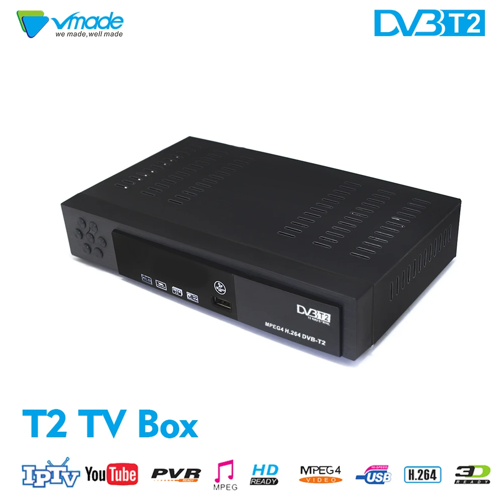 

Vmade DVB-T2 DVB-T HD Digital TV Tuner Receptor H.264 MPEG-4/2 dvb t2 terrestrial TV receiver Bandwidth Standard Set top box