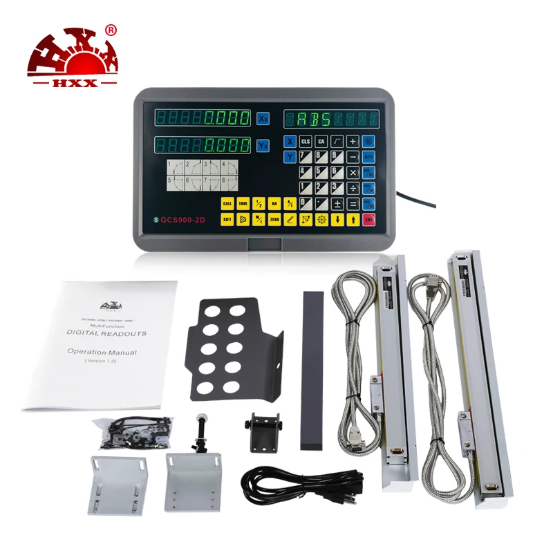 

Multi-Functional Displacement Sensor Digital Readout 2 Axis Dro For Lathe Milling Machine With 5u Linear Scales