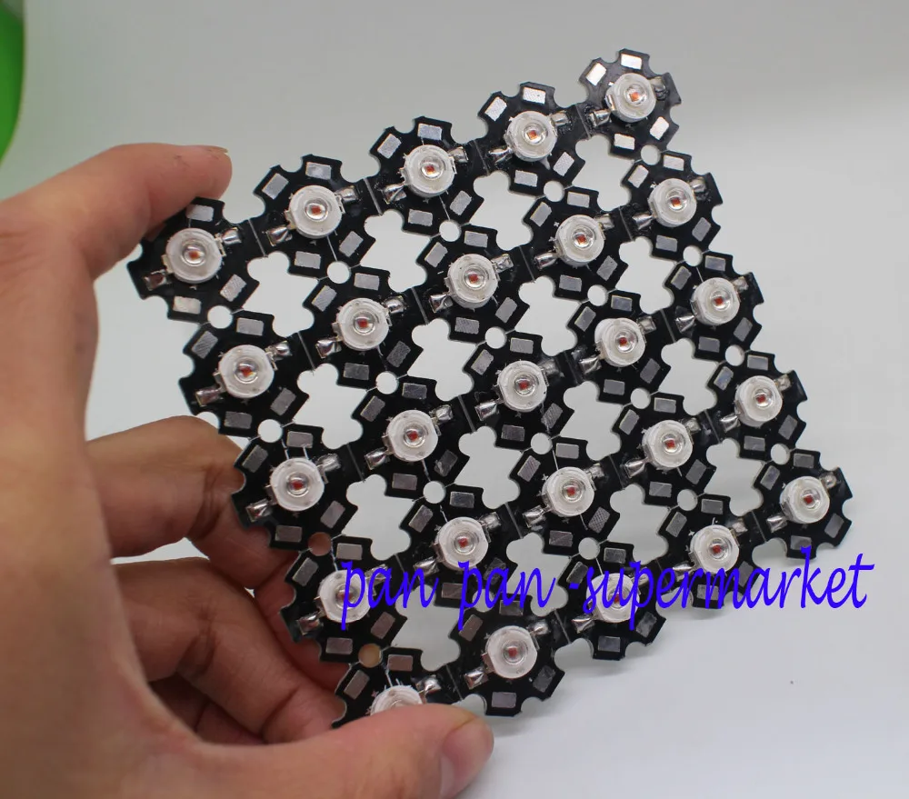 

2 5 10 20 50 100pcs 1w 3w Deep Red 660nm ~ 665nm EPILEDS LED Light Bulb Part Diode For Plant Grow With 20mm Star