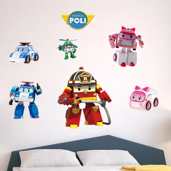 

Cartoon Poli Car Wall Sticker Decals Decor Home Kids Room Xmas Gift 45cmx60cm 319