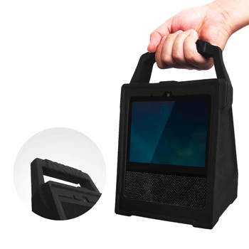 

Portable Silicone Protective Case For Amazon Echo Show Outdoor Smart Speaker Storage Pouch Speaker Holder Bracket w/ Soft Handle