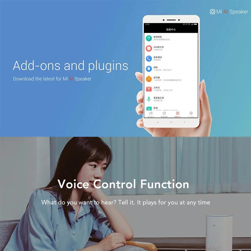Xiaomi AI динамик WiFi Bluetooth Встроенный аудио содержимое Голосовое управление прослушивание и ответ история музыкальный плеер умный динамик