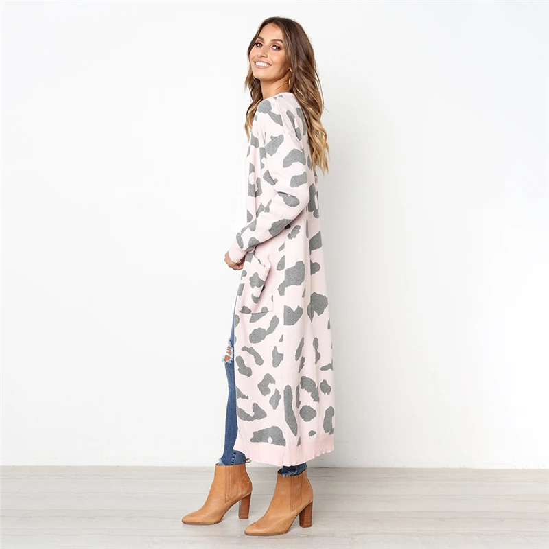 leopard maxi cardigan