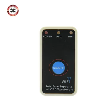 

White OBD2 V2.1 Super Mini ELM327 Wifi ELM 327 OBD ii CAN-BUS Diagnostic Tool+Switch Works on Android Free Shipping