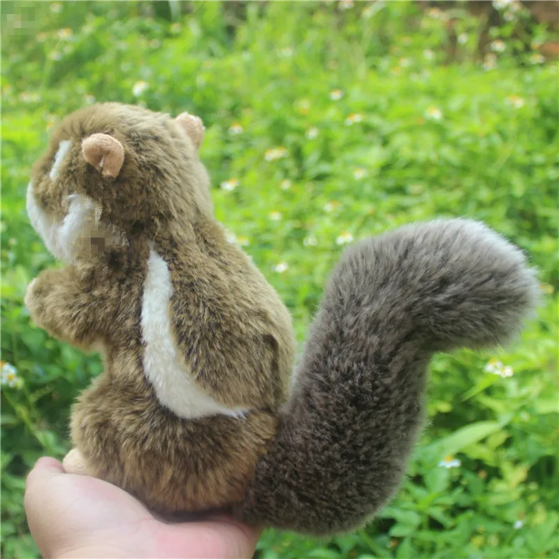 lovely simulation animal chipmunk plush doll mini animals Golden squirrel toy pet animal for baby gift 18cm DY50187(6)