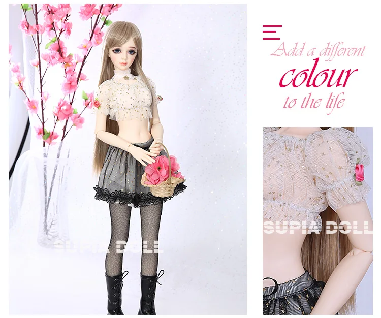 BJD SD куклы Supia Lina девушка 1/3 Смола Firgures Fullset Сказочная страна Dollmore Littlemonica Supergem с опциональными эльфийскими ушами