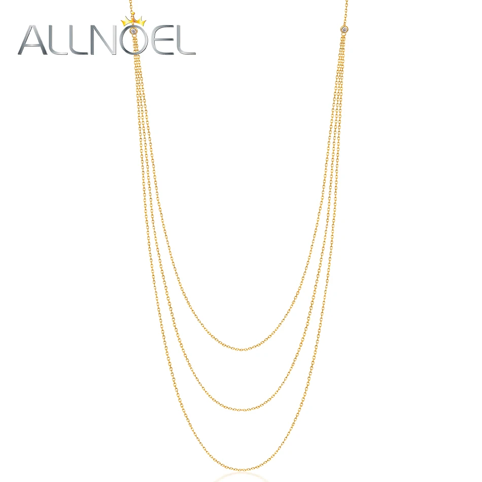 

ALLNOEL Sweater Necklace For Women Gold Color Adjustable Sweater Chain Pendants For Woman Long Necklaces Adjusted Jewelry Gifts