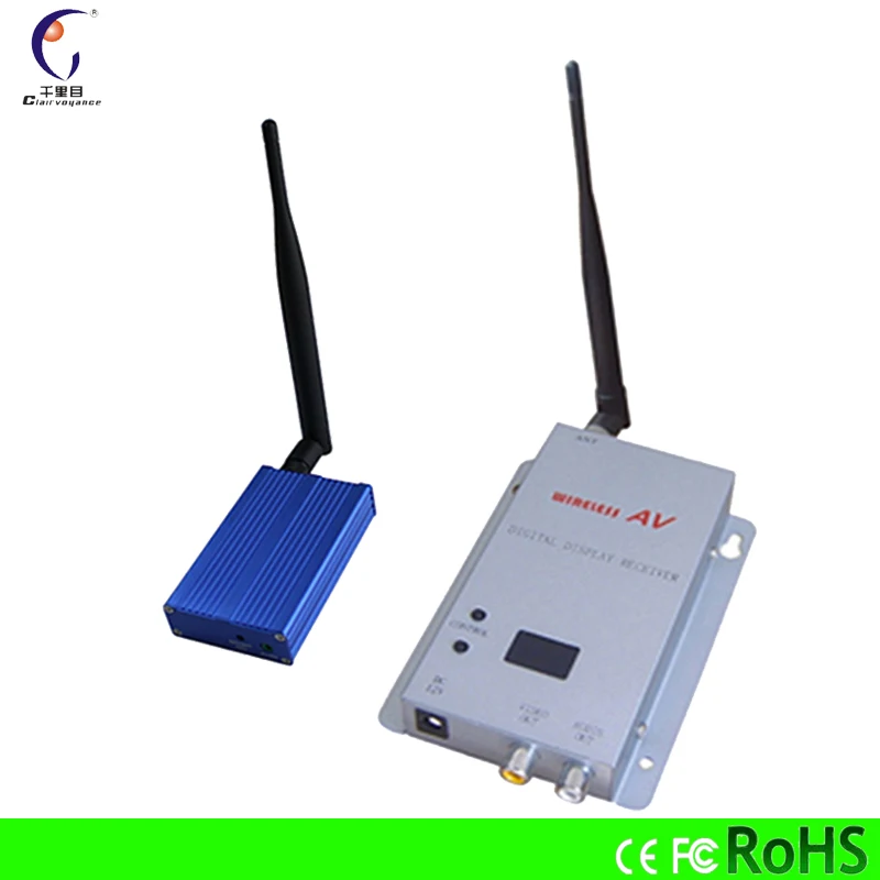 1.2GHz 15CH 1500mw high quality analog camera long range wireless video transmitter and receiver free shipping