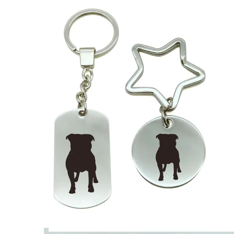 Брелок для ключей Staffordshire Bull Terrier Dog Lovely Animal car металлическое кольцо мотоцикла