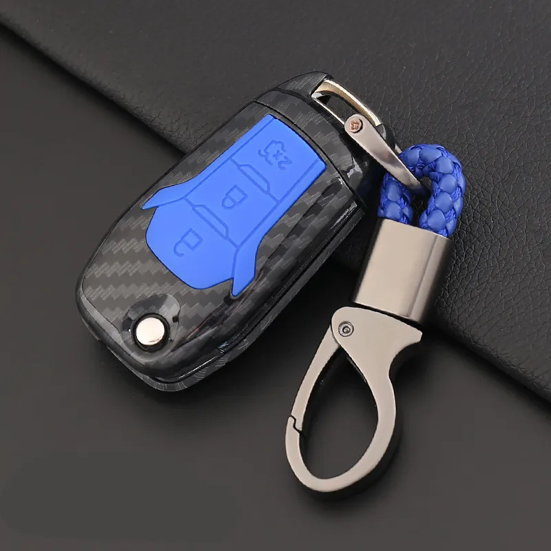 New-Car-Carbon-Fiber-Key-Case-Cover-Holder-For-Ford-Everest-ESCORT-Mondeo-Keychain-Accessories-Auto (1)