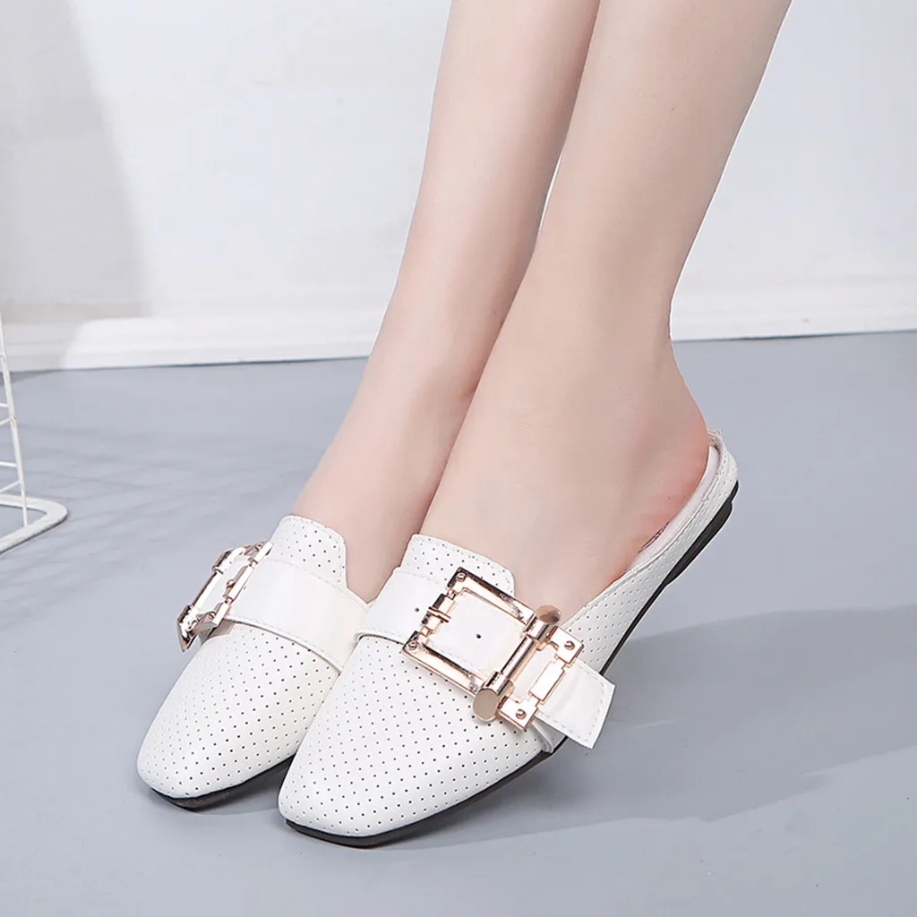 

SAGACE Fashion Ladies Slipper Flat with Shoes Woman's Fashion Casual Breathable Slip On Shoes Flat With Shoes Outdoor Slippers