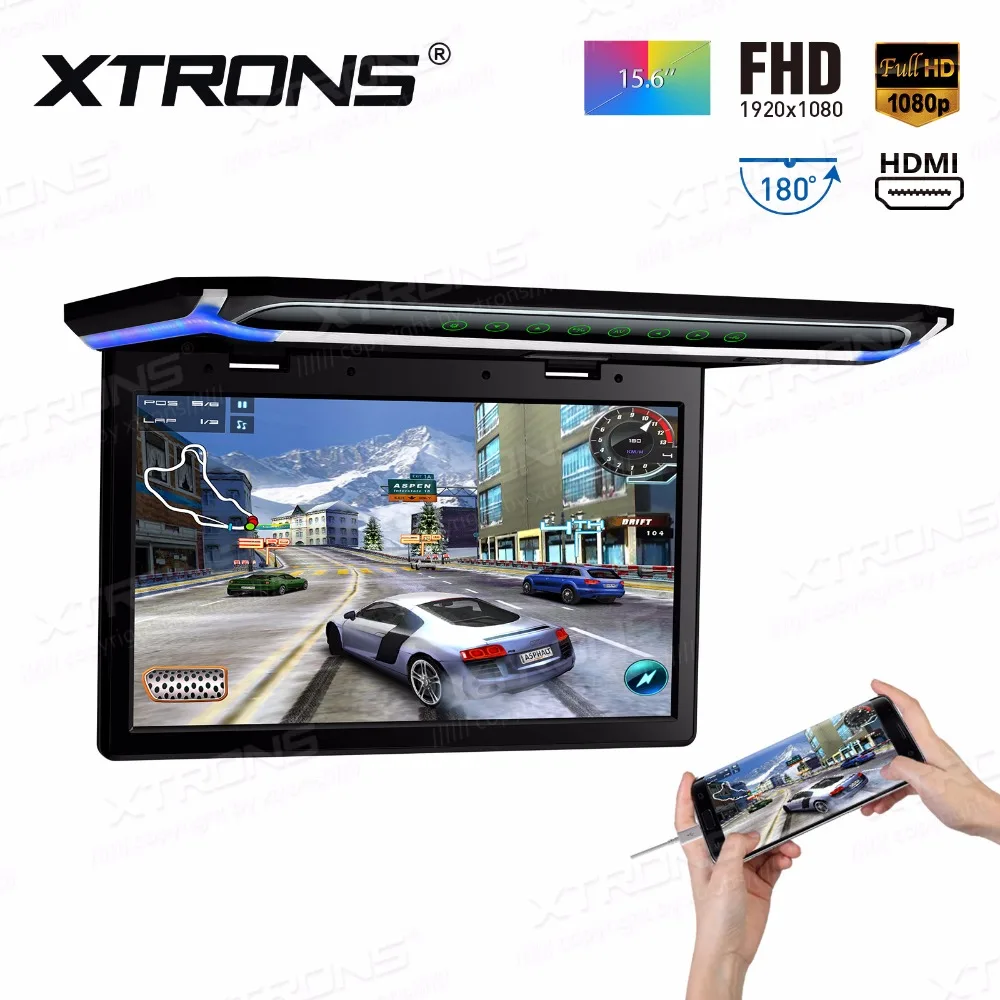 XTRONS 15 6 дюймовый монитор 1080P видео HD цифровой TFT экран широкий ультратонкий