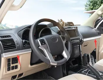 

For Toyota Land Cruiser Prado FJ150 2010 - 2016 ABS Chrome Center Console Interior Instrument Panel Around Trim Car Accessories