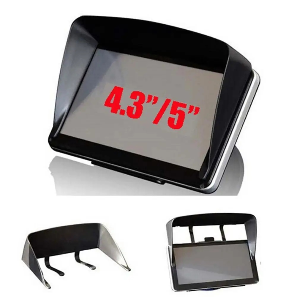 5/7inch Screen Sun Shade Visor Shield Car GPS Cover Block Blind Cap Accessories - Цвет: Black 5 inch