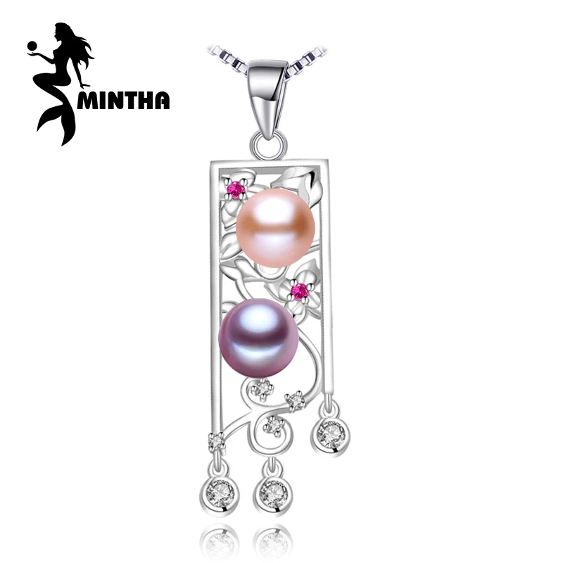MINTHA 925 из стерлингового серебра рубиновое ожерелье с цветком эффектное ювелирное