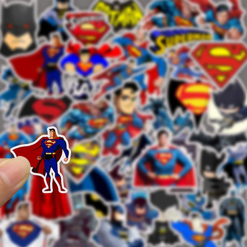 45 шт. наклейки Супермена Бэтмена мультфильм Супер Герои Фильм стикер для ноутбука багаж скейтборд дети игрушечные наклейки