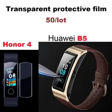 50/lote para Huawei Honor Banda 4 3 Películas Protetoras de Tela Película Transparente para Huawei B5 Filmes de Tela Transparente película protetora