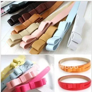 Sweet princess double bowknot belt joker lady slender waist C766 |